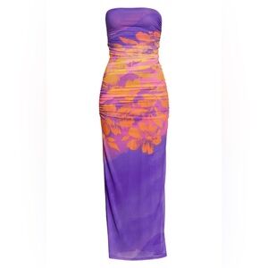 AFRM Vibrant Purple Marlo strapless dress 1X